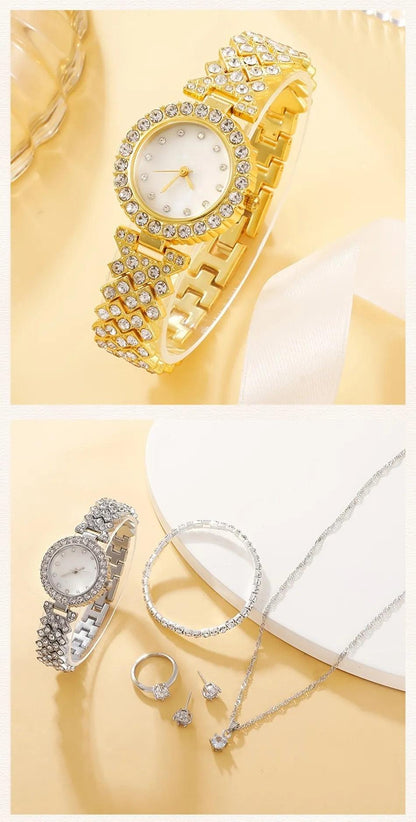 Crystal Accent Watch & Jewelry Set
